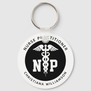 Anpassningsbar NP Nurse Practister Studenten Caduc Nyckelring