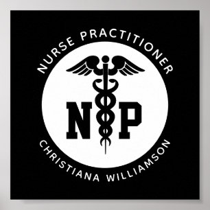 Anpassningsbar NP Nurse Practister Studenten Caduc Poster