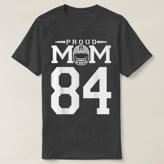 Anpassningsbar nr 84 Fotbollsspel Mamma Personlig  T Shirt (Design framsida)