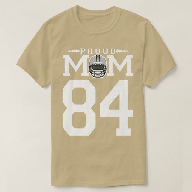 Anpassningsbar nr 84 Fotbollsspel Mamma Personlig  T Shirt (Design framsida)