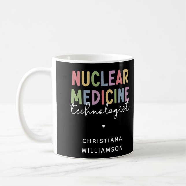 Anpassningsbar Nuclear Medicine Technolog CNMT-gåv Kaffemugg (Vänster)