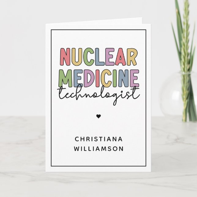 Anpassningsbar Nuclear Medicine Technolog CNMT-gåv Kort (Framsida)
