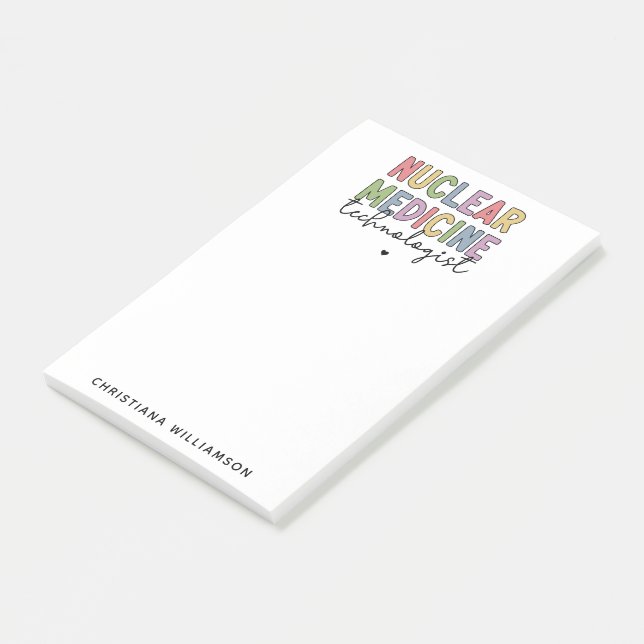 Anpassningsbar Nuclear Medicine Technolog CNMT-gåv Post-it Block (Vinklad)