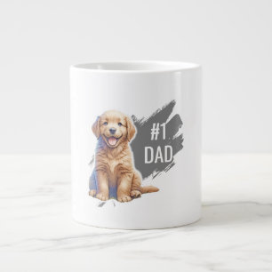 Anpassningsbar nummer 1, Pappa-valpen, Hund Jumbo Mugg