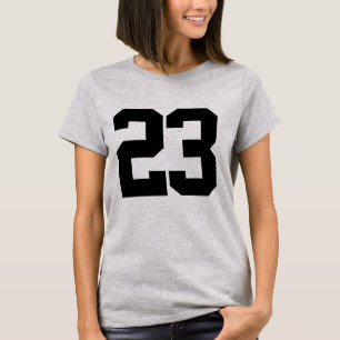 Anpassningsbar nummer 23 t-shirt designnummer