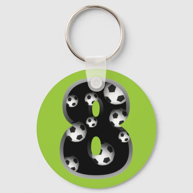 Anpassningsbar nummer 8 Söknyckelkedja Nyckelring (Framsida)