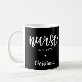 Anpassningsbar Nurse Est Typography Nurse RN stude Kaffemugg