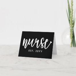 Anpassningsbar Nurse Est Typography Nurse RN stude Kort
