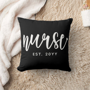 Anpassningsbar Nurse Est Typography Nurse RN stude Kudde