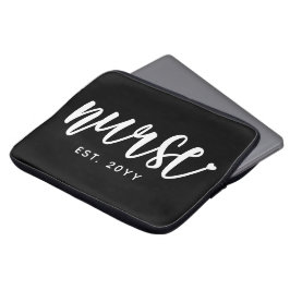 Anpassningsbar Nurse Est Typography Nurse RN stude Laptop Fodral