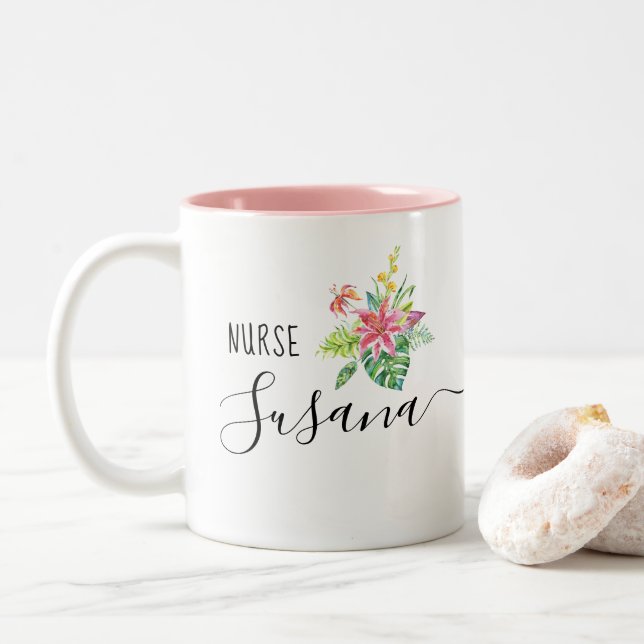 Anpassningsbar Nurse Grad Nursing School Gift Tack Två-Tonad Mugg (Med munk)