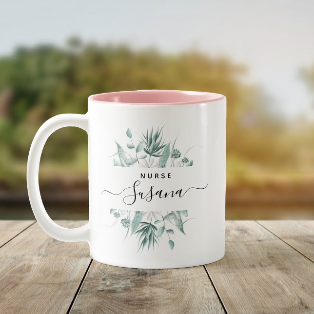 Anpassningsbar Nurse Grad Nursing School Gift Tack Två-Tonad Mugg (Skapare uppladdad)