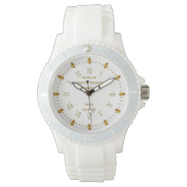 Anpassningsbar NURSE Pension Watch Guld White Eleg Armbandsur