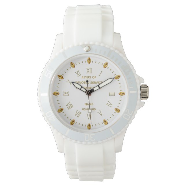 Anpassningsbar NURSE Pension Watch Guld White Eleg Armbandsur (Framsida)