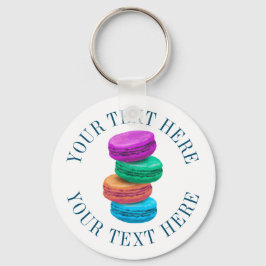 Anpassningsbar-nyckelkedja med Fransk macaron-cook Nyckelring