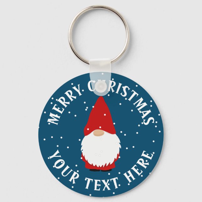 Anpassningsbar-nyckelkedja med lustig liten snö gn nyckelring (Framsida)