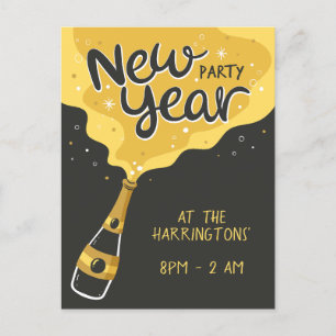Anpassningsbar - nytt år Party Helg Vykort