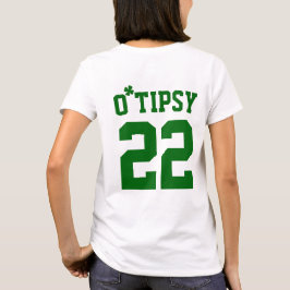 Anpassningsbar O Tipsy Shamrock Funny St patrick's T Shirt