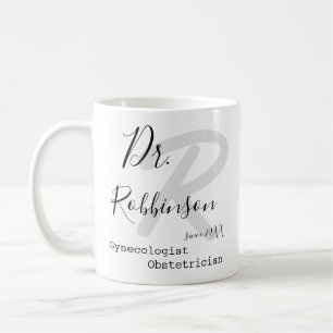 Anpassningsbar Obgyn Obstetrician Gynecolog Monogr Kaffemugg