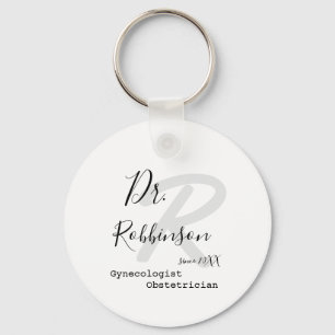 Anpassningsbar Obgyn Obstetrician Gynecolog Monogr Nyckelring