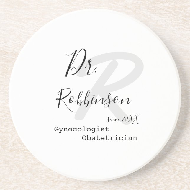 Anpassningsbar Obgyn Obstetrician Gynecolog Monogr Underlägg (Framsidan)