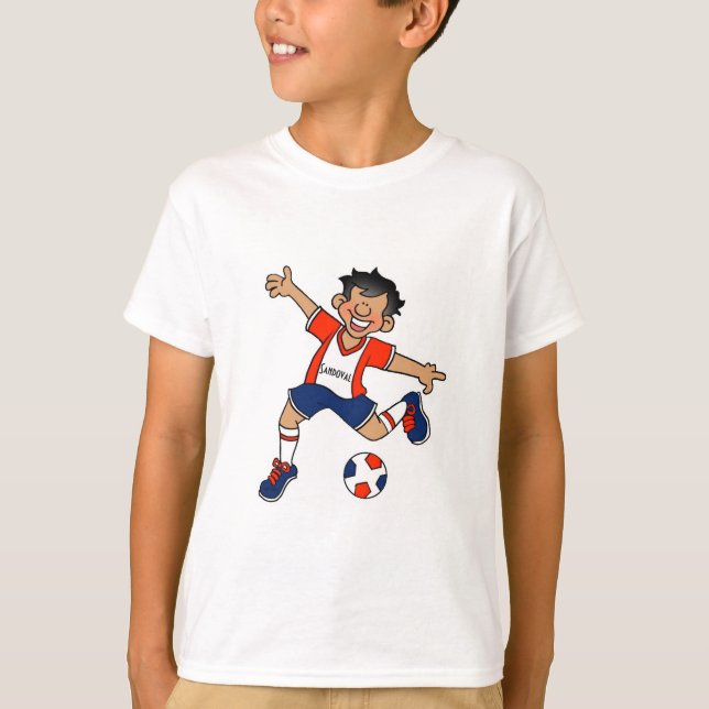Anpassningsbar Occer Team Player T-shirt (Framsida)