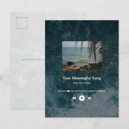 Anpassningsbar Ocean Musikspelare Estetik Vykort