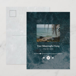 Anpassningsbar Ocean Musikspelare Estetik Vykort