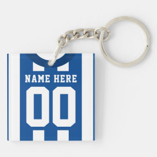 Anpassningsbar Ocer Rugby Jersey Nyckelring, Blue