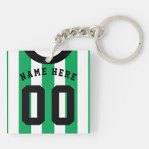 Anpassningsbar Ocer Rugby Jersey Nyckelring, Grönt