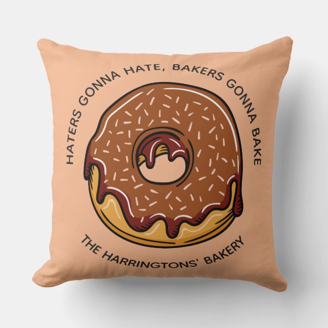 Anpassningsbar och färg Donut dekorativ kudde (Framsida)