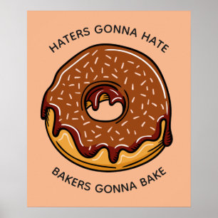 Anpassningsbar och färg Donut poster