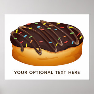 Anpassningsbar och färg Donut poster