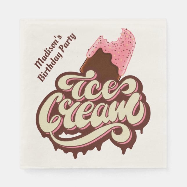 Anpassningsbar och färg Ice Cream pappra blöjor Pappersservett (Framsidan)