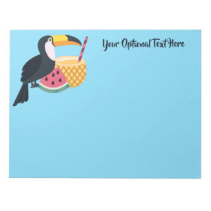 Anpassningsbar och färg Toucan Illustration Anteckningsblock