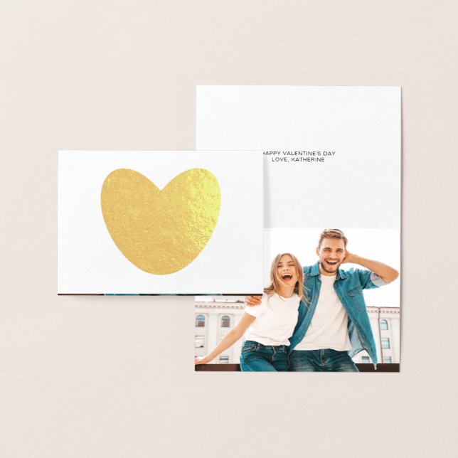 Anpassningsbar och foto Alla hjärtans dag Folierat Kort (Display)