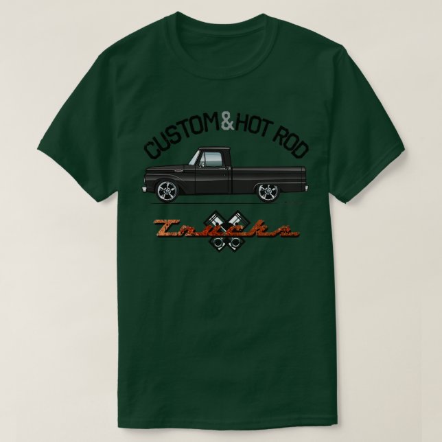 Anpassningsbar och Hot rod Black T Shirt (Design framsida)