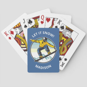 Anpassningsbar och namn SNOWBOARDER Casinokort