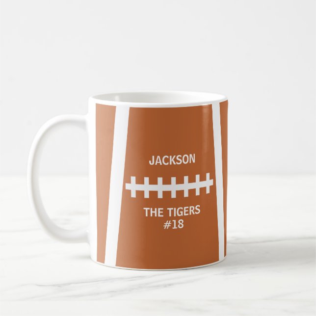 Anpassningsbar och nummer för fotbollsspelarens Bo Kaffemugg (Vänster)