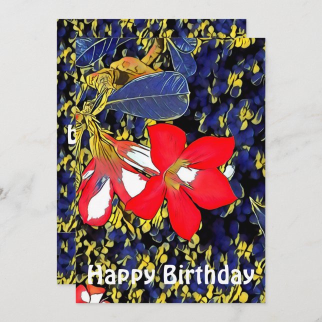 Anpassningsbar Offert Blommigt Vattenfärgsfärgad A (Fram/baksida)