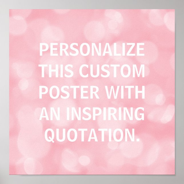 Anpassningsbar Offert, poster Personlig, rosa bubb (Framsidan)