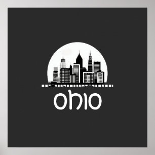 Anpassningsbar Ohio Skyline Poster