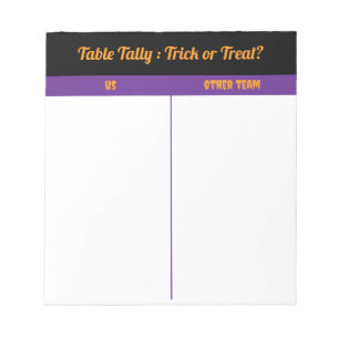 Anpassningsbar Oktober Halloween Bunco Bord Tally Anteckningsblock