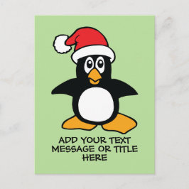 Anpassningsbar om den fina julpenguin vykort