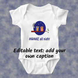 Anpassningsbar om lustig tecknad i Natt uggla Tee