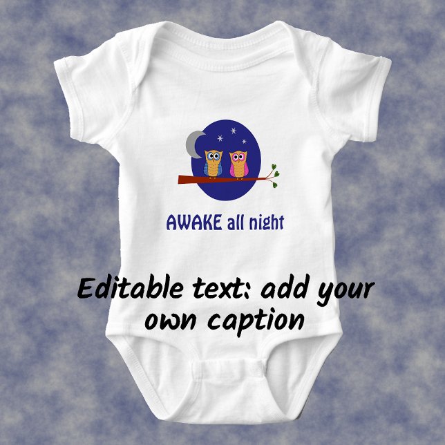 Anpassningsbar om lustig tecknad i Natt uggla Tee (Skapare uppladdad)