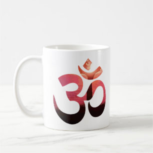 Anpassningsbar Om Mantra Symbol Guld Sol Meditatio Kaffemugg