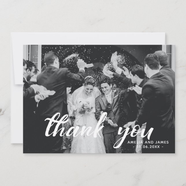 Anpassningsbar om övertäckning av Tack-skript Tack Kort (Framsida)