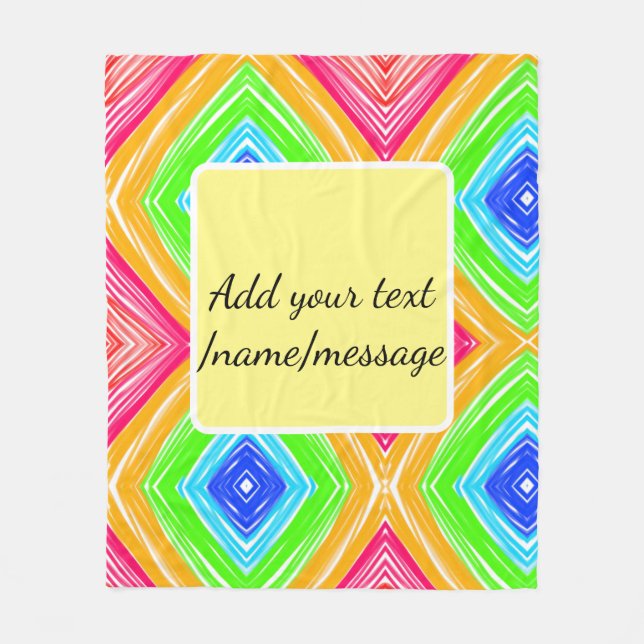 Anpassningsbar om regnbåge lägg till namn fleecefilt (Framsidan)