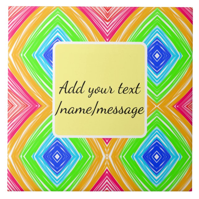 Anpassningsbar om regnbåge lägg till namn kakelplatta (Framsidan)